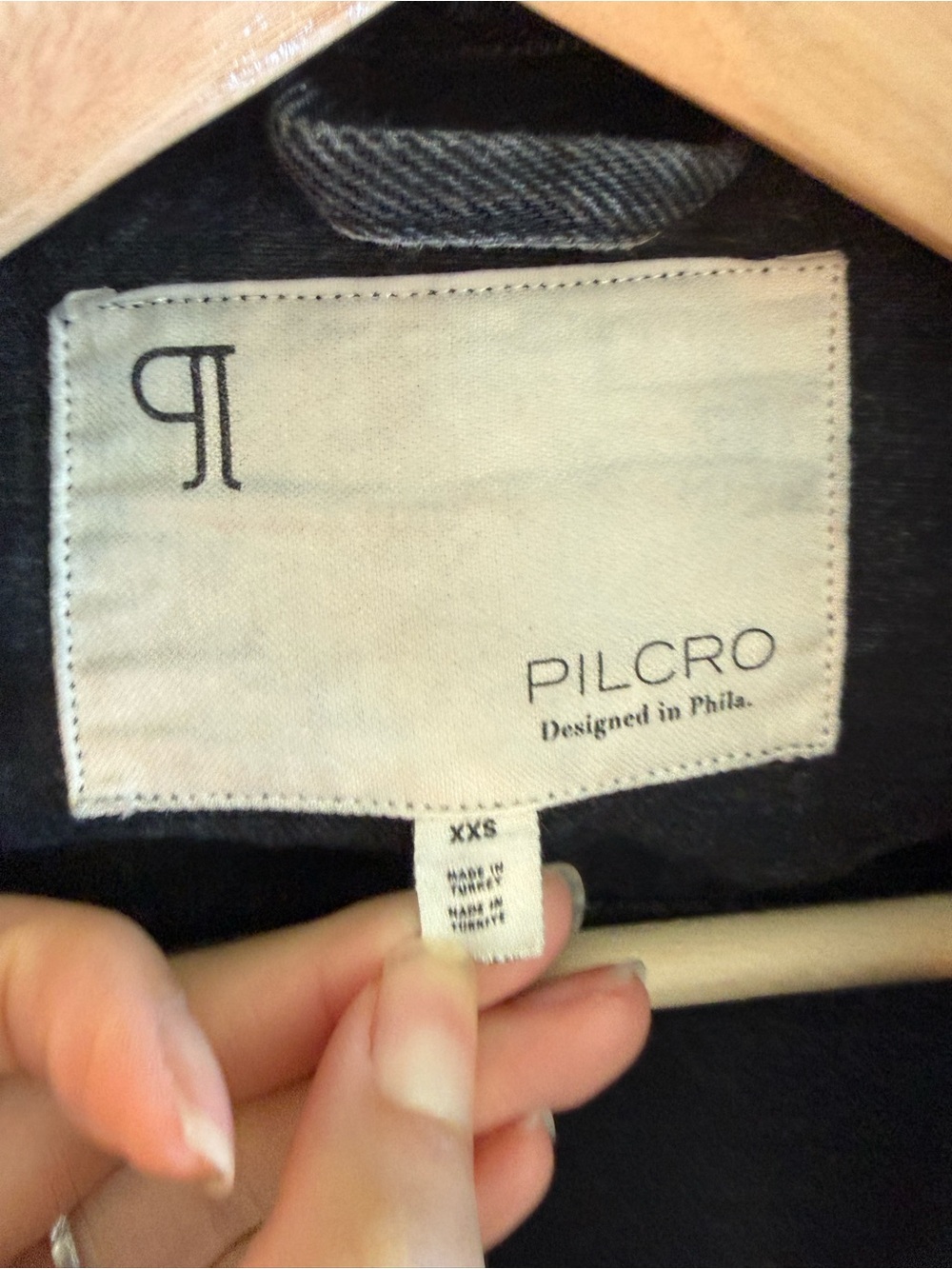 Anthropologie Pilcro Weston Boyfriend Denim Jacket black (xs/xxs) - Picture 7 of 9